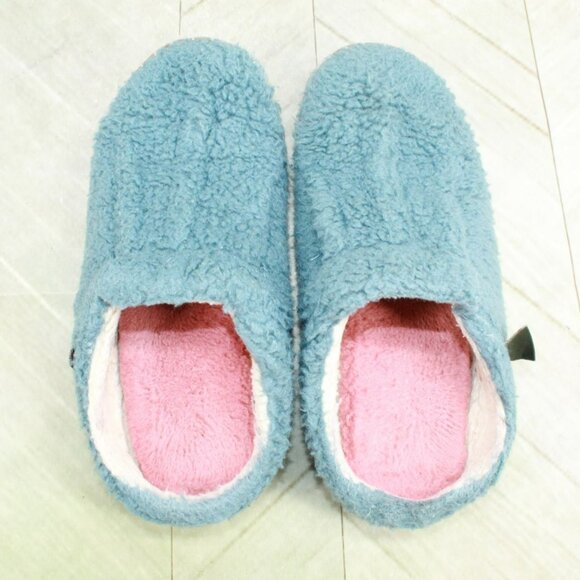 LL Bean Aqua Knit Slip On Wicked Good Fleece Lined Cozy Slippers Size 8 M - Picture 6 of 9